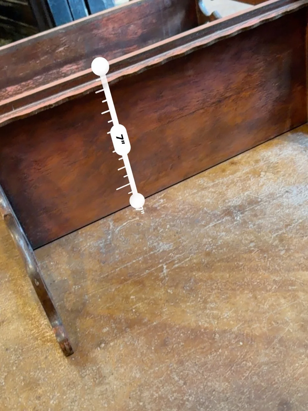 Antique-Style Two-Tier Wooden Shelf or Bookcase Gothic Style